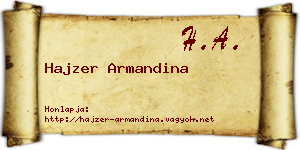 Hajzer Armandina névjegykártya
